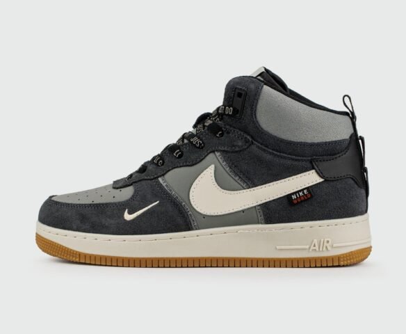 Зимние Nike Air Force 1 Mid Blue / L.Grey