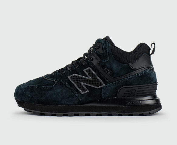 New Balance 574 Mid Navy Black with Fur Wmns