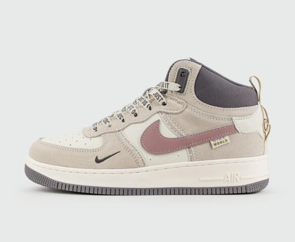 Nike Air Force 1 Mid Grey / Wh. with Fur Wmns