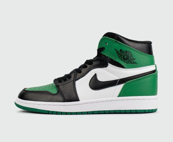 Air Jordan 1 High Green Black / White