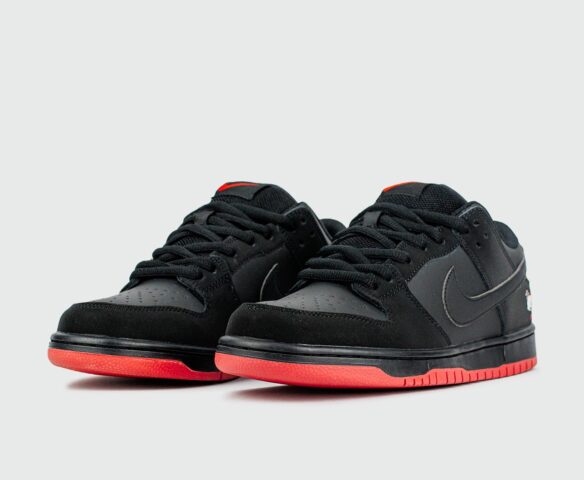 Nike SB Dunk Low Black / Red Ftwr. Вид 2