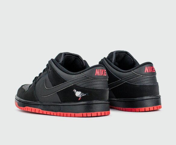 Nike SB Dunk Low Black / Red Ftwr. Вид 3