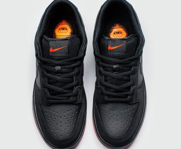 Nike SB Dunk Low Black / Red Ftwr. Вид 6